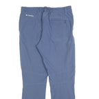 COLUMBIA Mens Slim Blue Outdoor Performance Trousers W31 L30 Zip Pockets