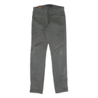 Mens Slim Fit Cotton Grey Trousers W30 L31 Zip Closure Casual Everyday Wear