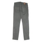 Mens Slim Fit Cotton Grey Trousers W30 L31 Zip Closure Casual Everyday Wear