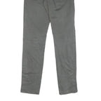 Mens Slim Fit Cotton Grey Trousers W30 L31 Zip Closure Casual Everyday Wear
