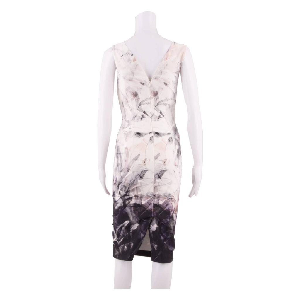 COAST Occasion Wear Womens Bodycon Dress White Floral Sleeveless Midi UK 6