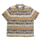 ALFRED DUNNER Womens Printed Shirt Brown Collared 90s Fair Isle M