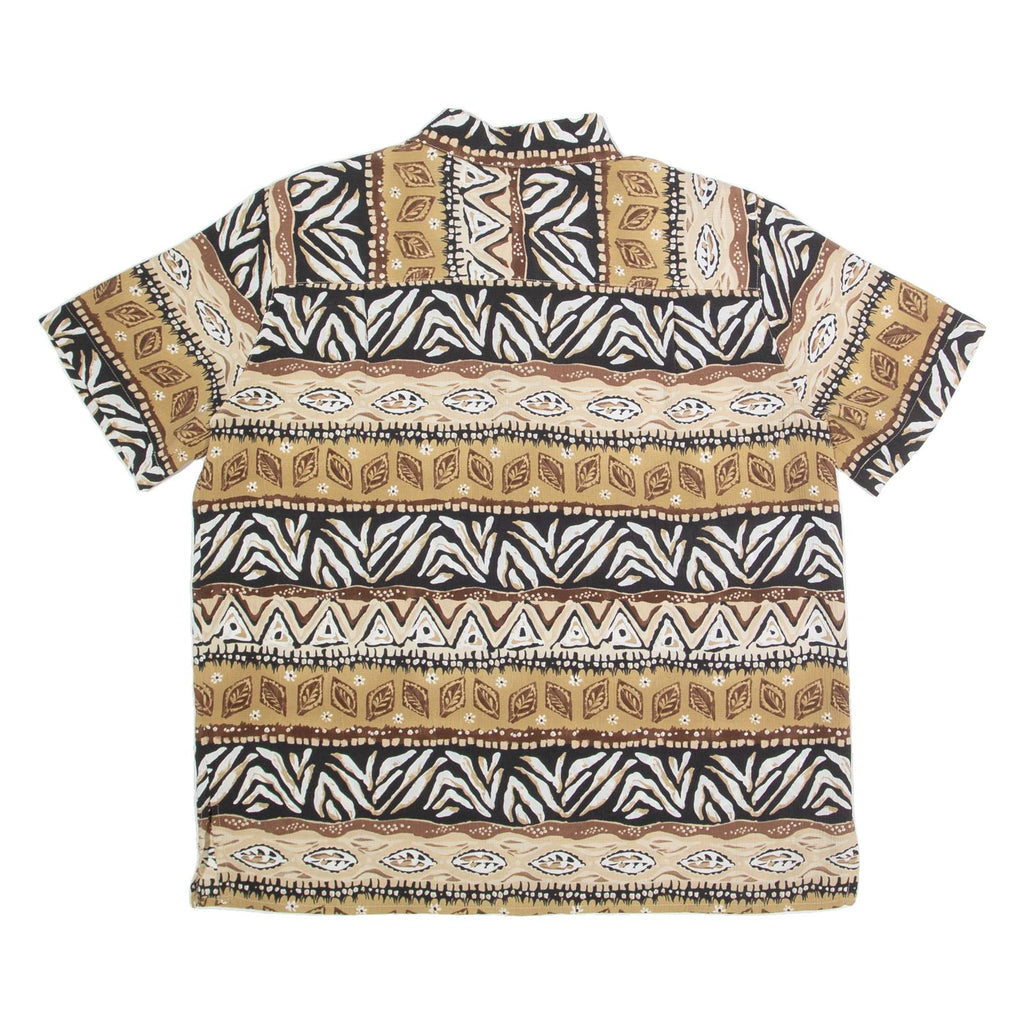 ALFRED DUNNER Womens Printed Shirt Brown Collared 90s Fair Isle M