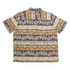 ALFRED DUNNER Womens Printed Shirt Brown Collared 90s Fair Isle M
