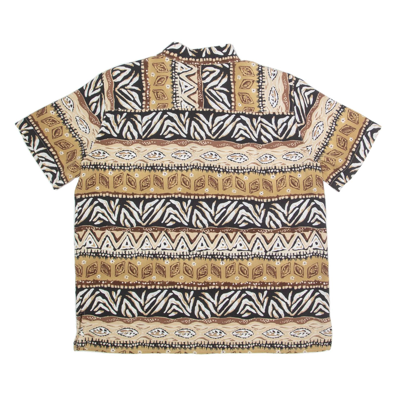 ALFRED DUNNER Womens Printed Shirt Brown Collared 90s Fair Isle M