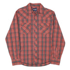 WRANGLER Mens Red & Black Cotton Blend Plaid Shirt M Western Style Casual