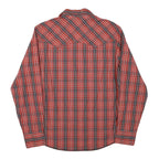 WRANGLER Mens Red & Black Cotton Blend Plaid Shirt M Western Style Casual