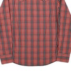 WRANGLER Mens Red & Black Cotton Blend Plaid Shirt M Western Style Casual