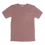 CARHARTT Mens Pink S Pocket T-Shirt Short Sleeve Crew Neck Cotton Casual