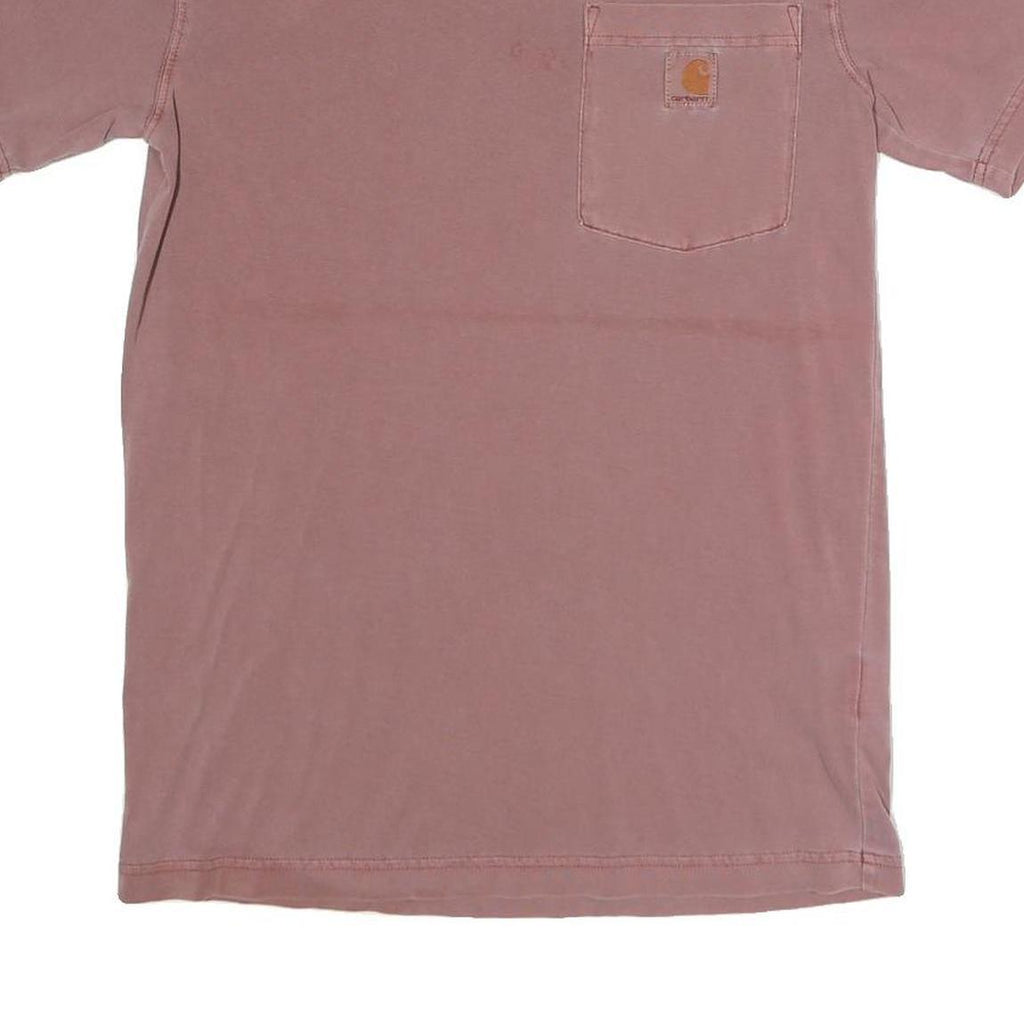 CARHARTT Mens Pink S Pocket T-Shirt Short Sleeve Crew Neck Cotton Casual
