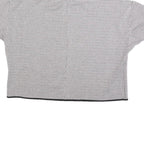 ZARA BASIC Womens Black & White Checked Crop Top Short Sleeve Crew Neck M Cotton