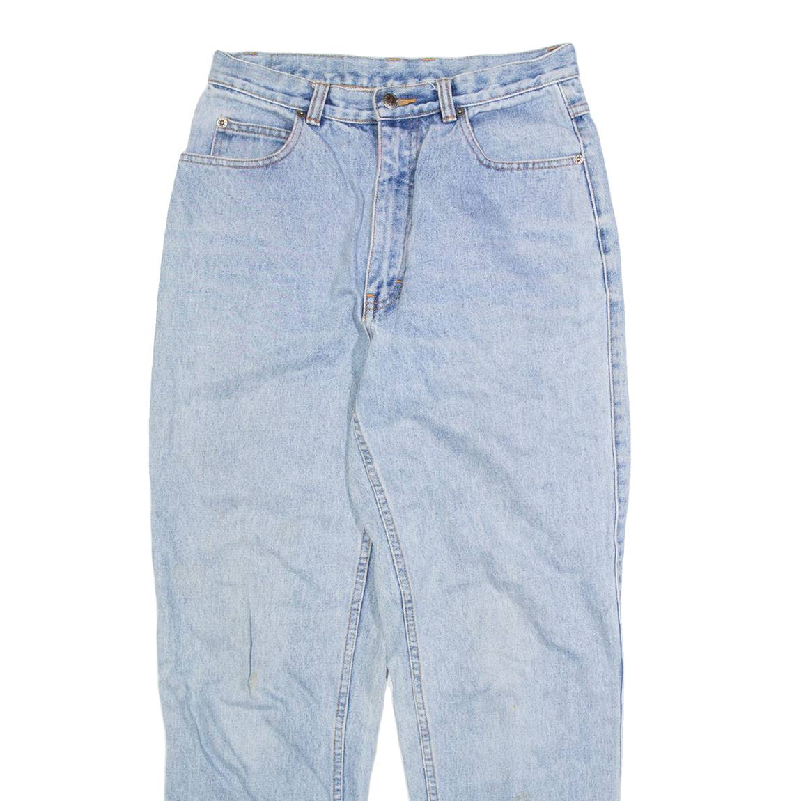 TEDDY'S Womens Jeans Blue Relaxed Tapered Stone Wash W28 L29