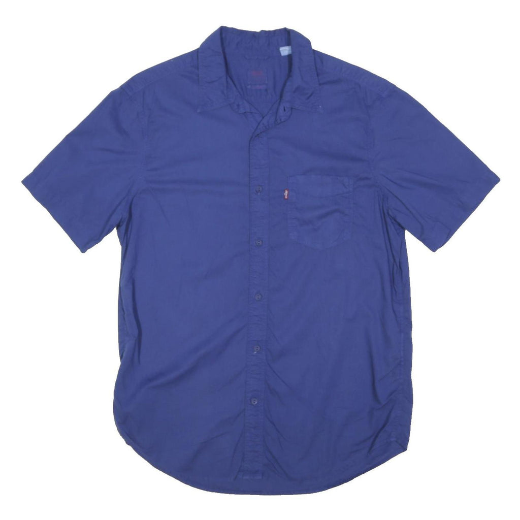 LEVI'S Mens Blue Cotton Shirt M Casual Summer Button Pocket