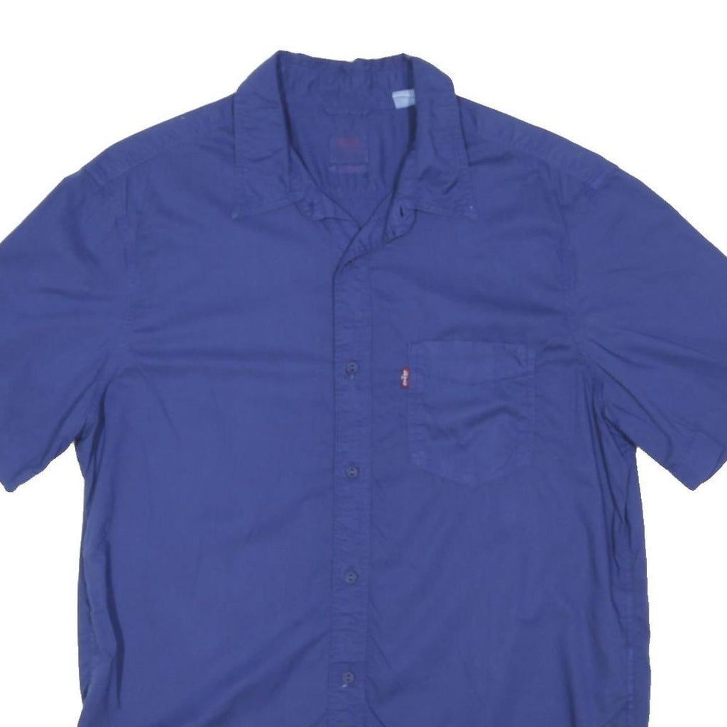 LEVI'S Mens Blue Cotton Shirt M Casual Summer Button Pocket