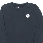 CONVERSE Mens Sweatshirt Black Crew Neck XS