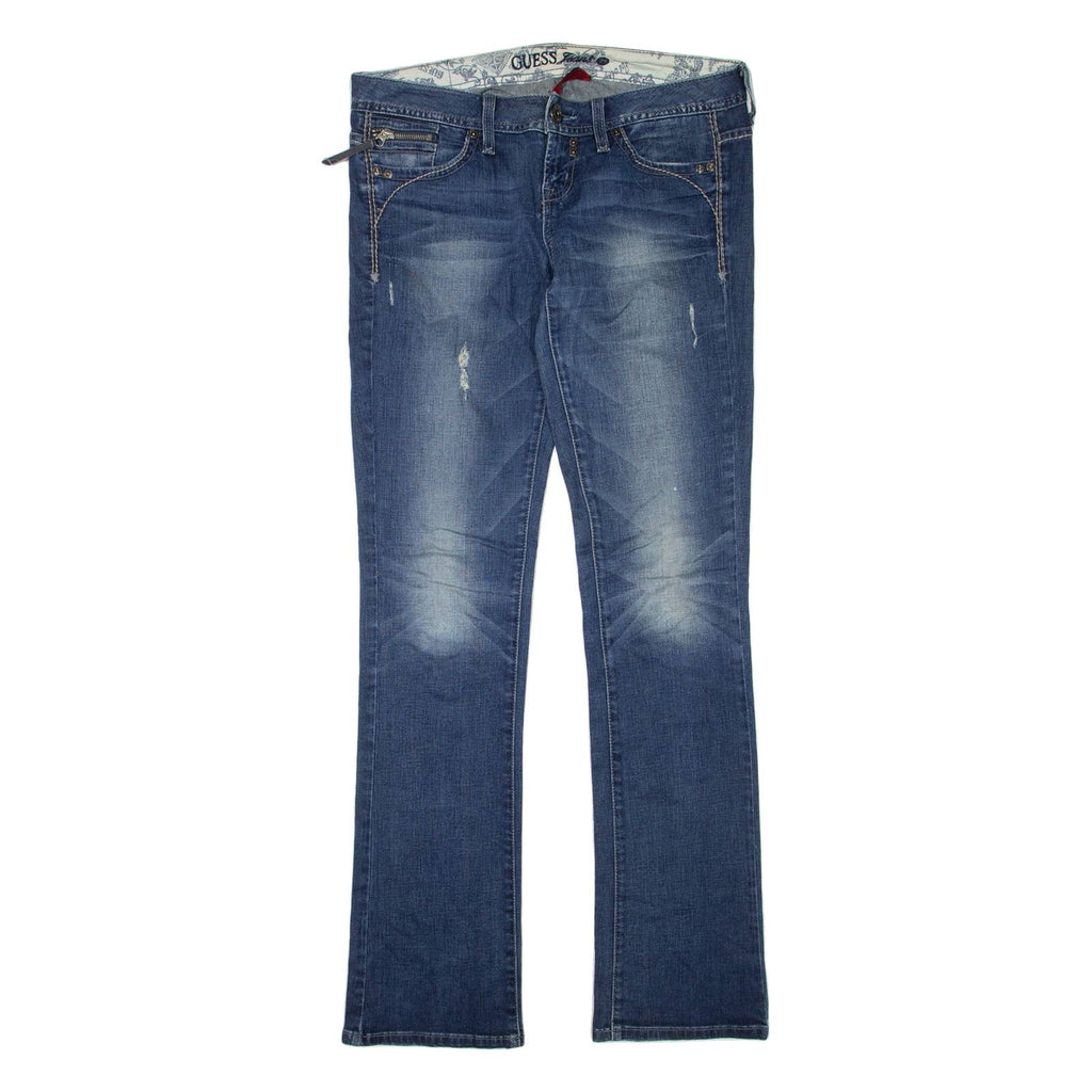 GUESS Womens Jeans Blue Regular Bootcut Stone Wash W32 L34