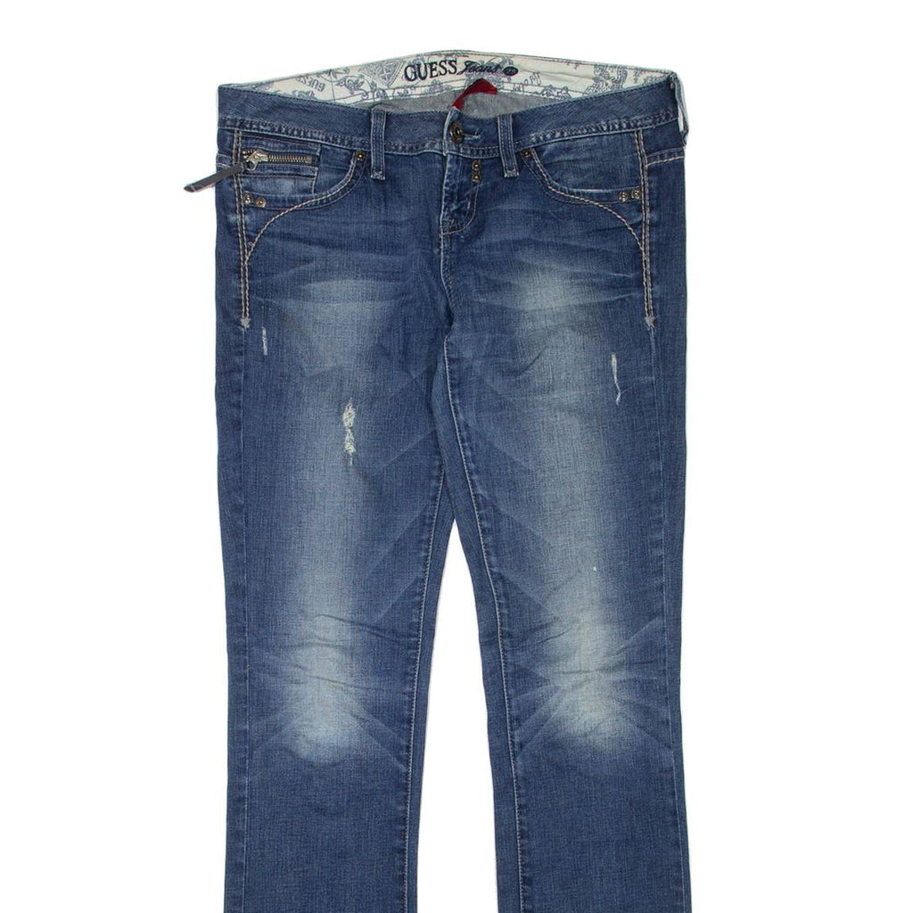 GUESS Womens Jeans Blue Regular Bootcut Stone Wash W32 L34