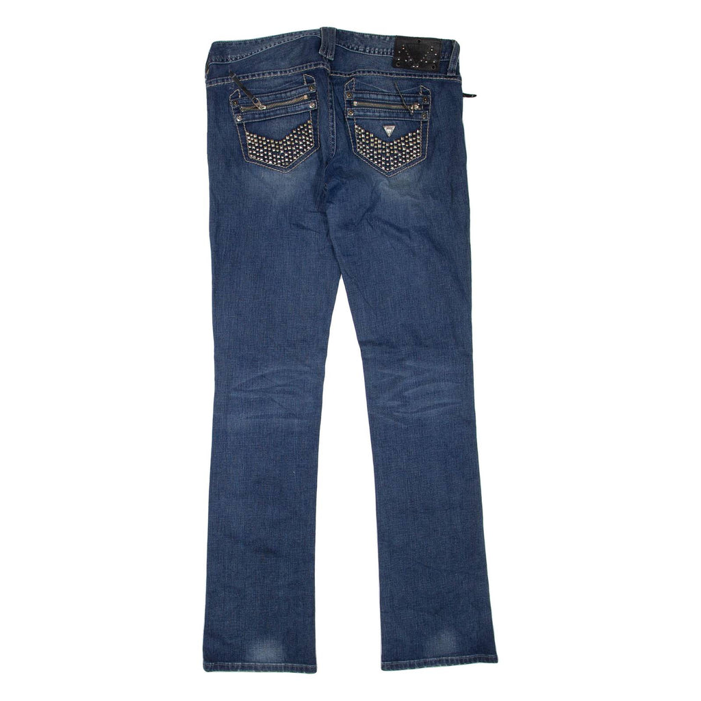 GUESS Womens Jeans Blue Regular Bootcut Stone Wash W32 L34