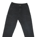 CARHARTT Mens Regular Fit Black Cargo Trousers W32 L29 Cotton Blend Zip