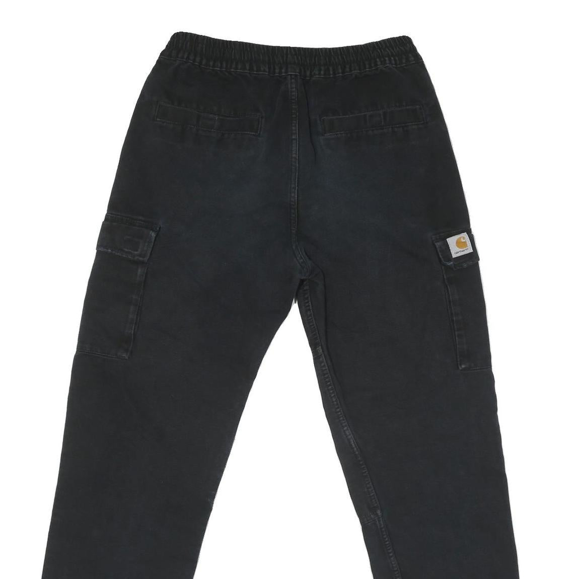 CARHARTT Mens Regular Fit Black Cargo Trousers W32 L29 Cotton Blend Zip