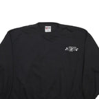 CHASE AUTHENTICS Mens Black Plain Pullover Jumper Crew Neck Cotton Blend 2XL