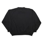 CHASE AUTHENTICS Mens Black Plain Pullover Jumper Crew Neck Cotton Blend 2XL