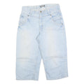 BASIC CONCEPTION Mens Shorts Light Blue Denim Casual M W30 Cotton Blend