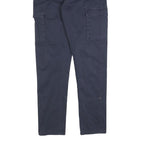 INDICODE JEANS Mens Cotton Blend Navy Slim Cargo Trousers W28 L30 Drawstring