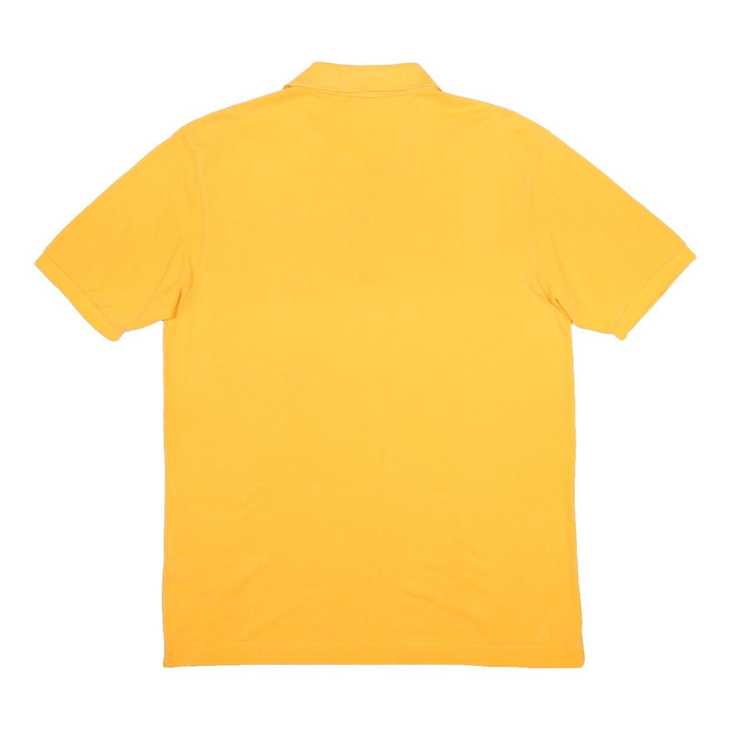 KAPPA Mens Yellow Short Sleeve Plain L Cotton Polo Shirt Casual Sportswear
