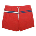 TOMMY HILFIGER Mens Shorts Red Blue & White Casual L W40 Swimwear Drawstring