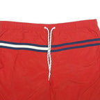 TOMMY HILFIGER Mens Shorts Red Blue & White Casual L W40 Swimwear Drawstring