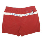 TOMMY HILFIGER Mens Shorts Red Blue & White Casual L W40 Swimwear Drawstring