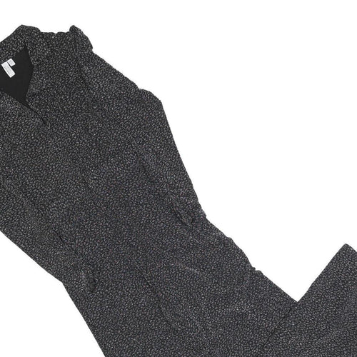 & OTHER STORIES Womens Black White Floral Playsuit XS Polyester Blend Elegant