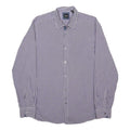 BOSS HUGO BOSS Mens Blue & White Checked Shirt M Classic Cotton Long Sleeve