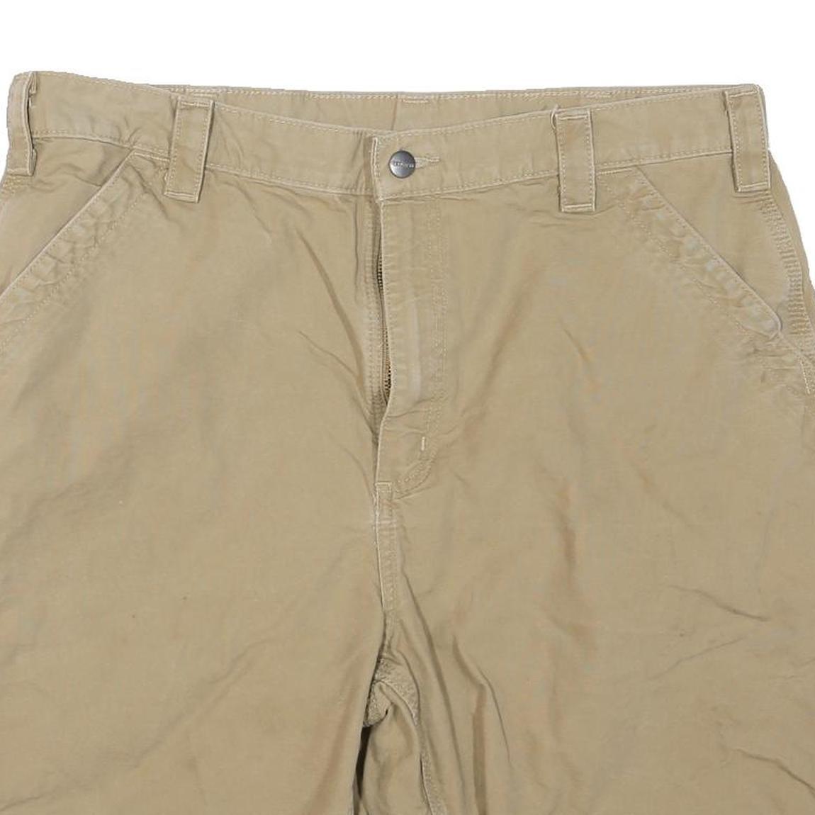 CARHARTT Mens Shorts Beige Casual XL W38 Cotton Blend Utility Workwear