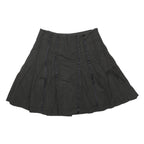 TED BAKER Womens Black Mini Polyester Skirt Button Detail Elegant S
