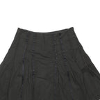 TED BAKER Womens Black Mini Polyester Skirt Button Detail Elegant S