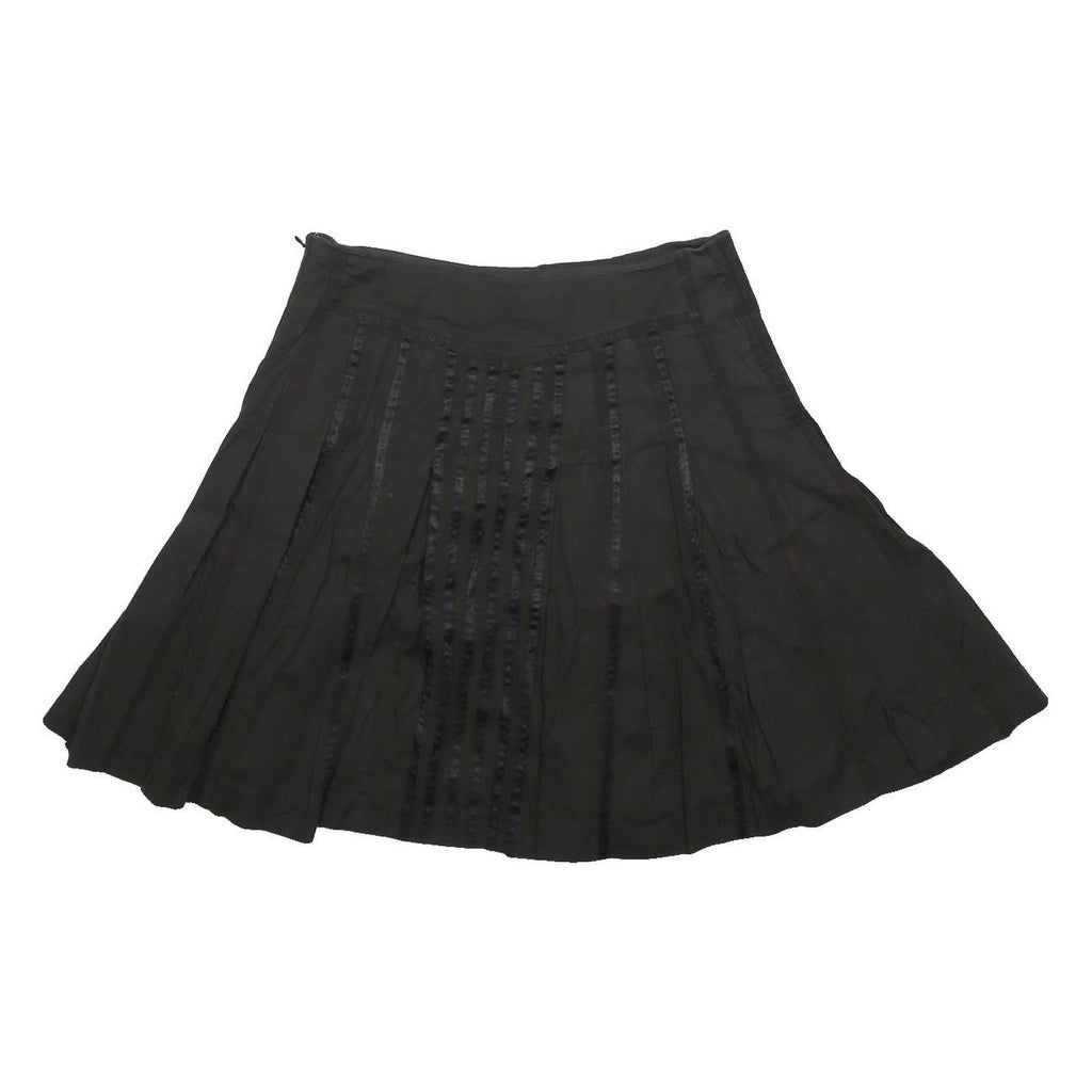 TED BAKER Womens Black Mini Polyester Skirt Button Detail Elegant S