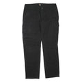 DICKIES Mens Cotton Blend Black Regular Straight Trousers W36 L32 Zip Cargo