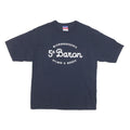 CHAMPION Mens Navy Blue 5e Baron Graphic T-Shirt S Short Sleeve Crew Neck Cotton