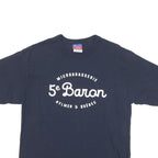 CHAMPION Mens Navy Blue 5e Baron Graphic T-Shirt S Short Sleeve Crew Neck Cotton