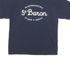 CHAMPION Mens Navy Blue 5e Baron Graphic T-Shirt S Short Sleeve Crew Neck Cotton