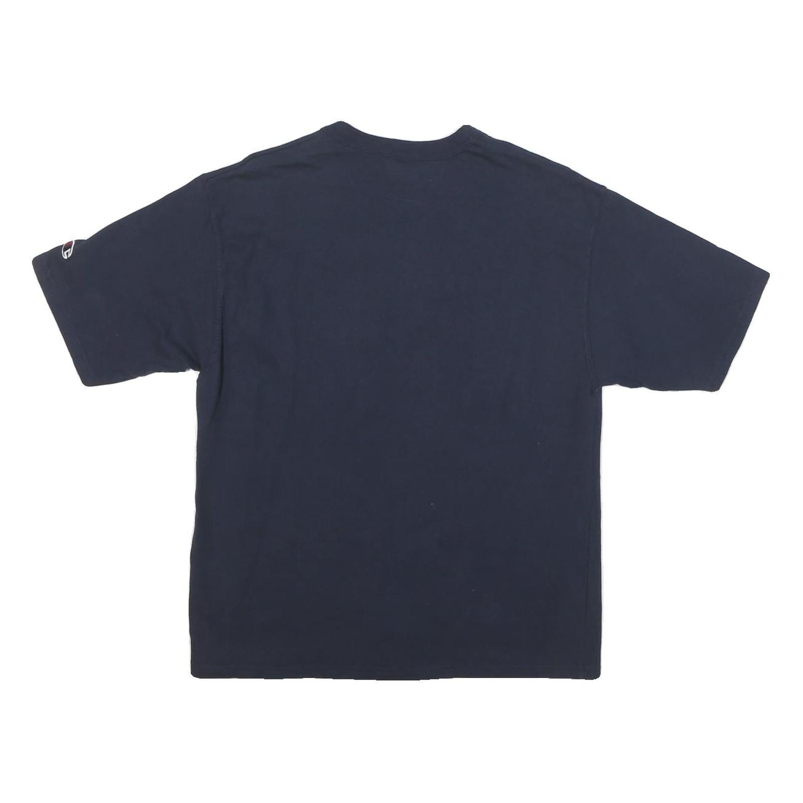CHAMPION Mens Navy Blue 5e Baron Graphic T-Shirt S Short Sleeve Crew Neck Cotton