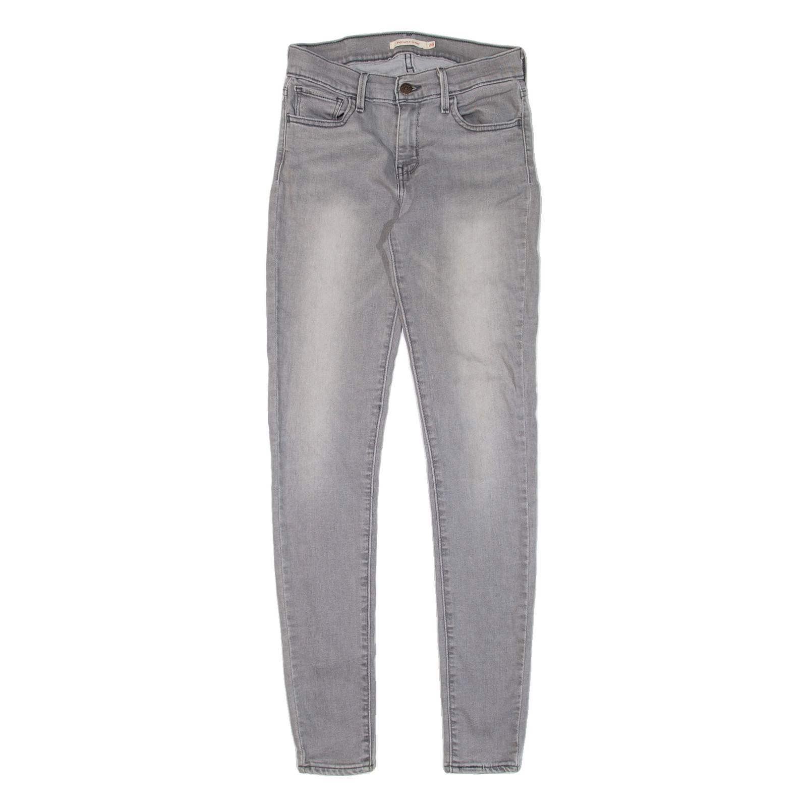 LEVI'S 710 Womens Jeans Grey Slim Skinny W25 L30