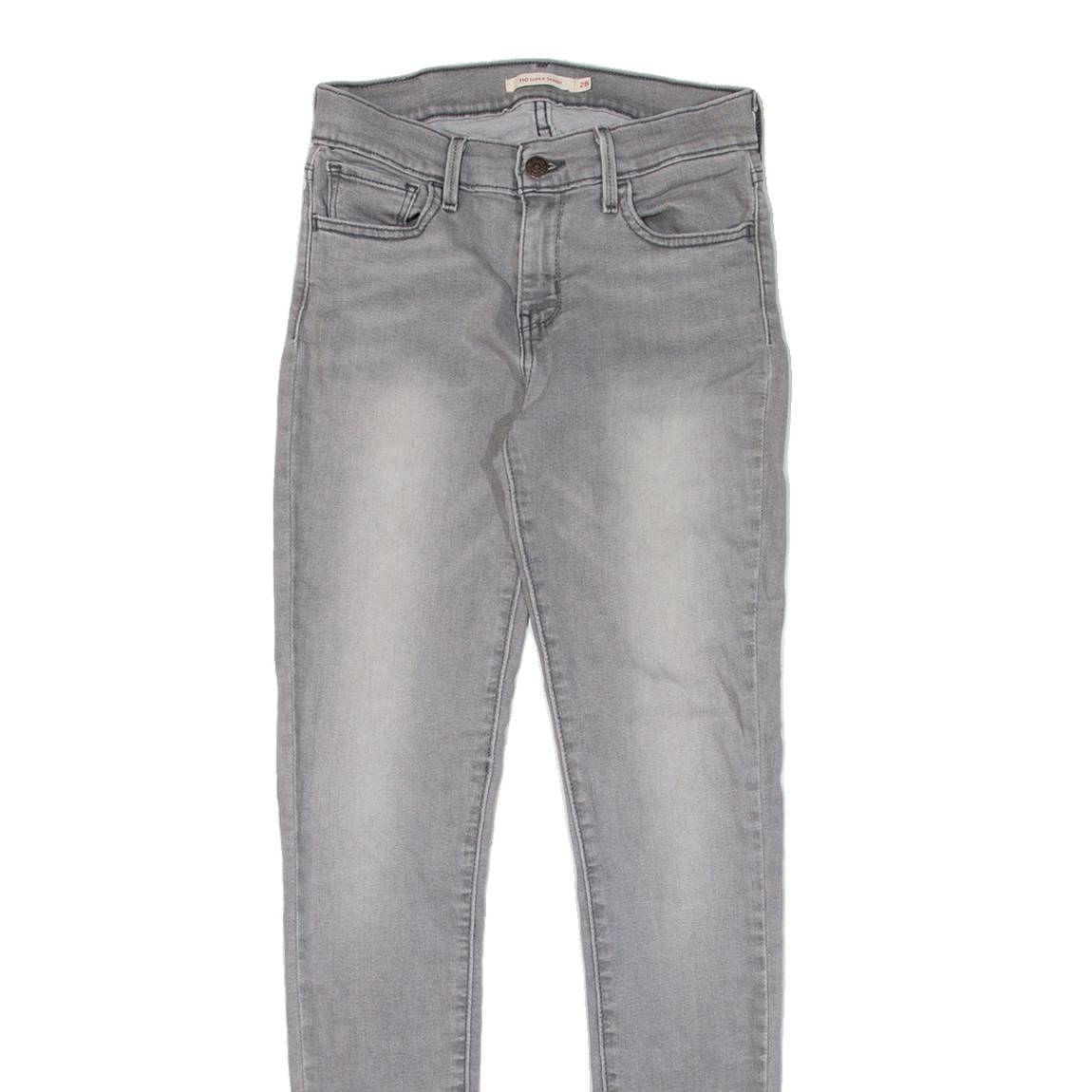 LEVI'S 710 Womens Jeans Grey Slim Skinny W25 L30