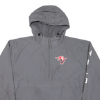 CHAMPION Mens Grey Zip Track Jacket XL Polyester Blend Hooded Casual Sportswear