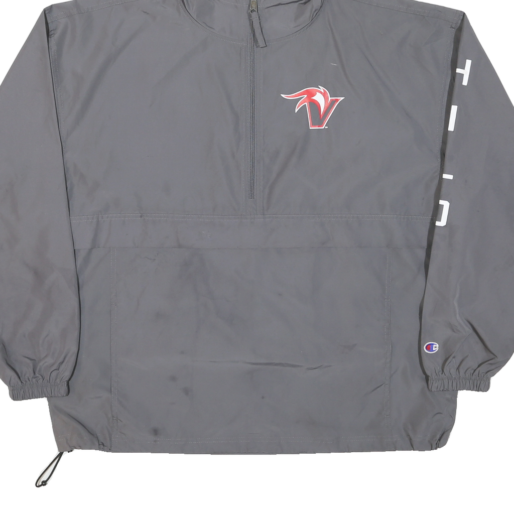 CHAMPION Mens Grey Zip Track Jacket XL Polyester Blend Hooded Casual Sportswear