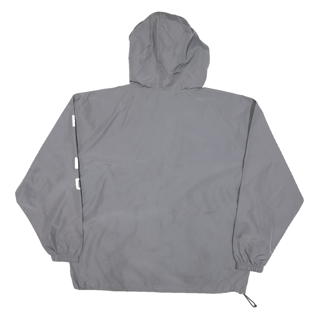 CHAMPION Mens Grey Zip Track Jacket XL Polyester Blend Hooded Casual Sportswear