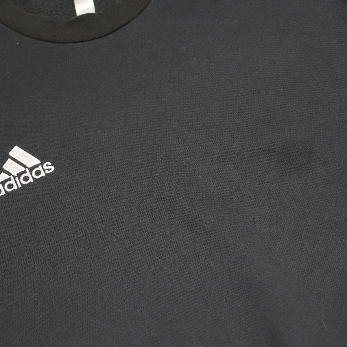 ADIDAS Womens Black Sweatshirt Crew Neck L Cotton Blend Casual Sportswear