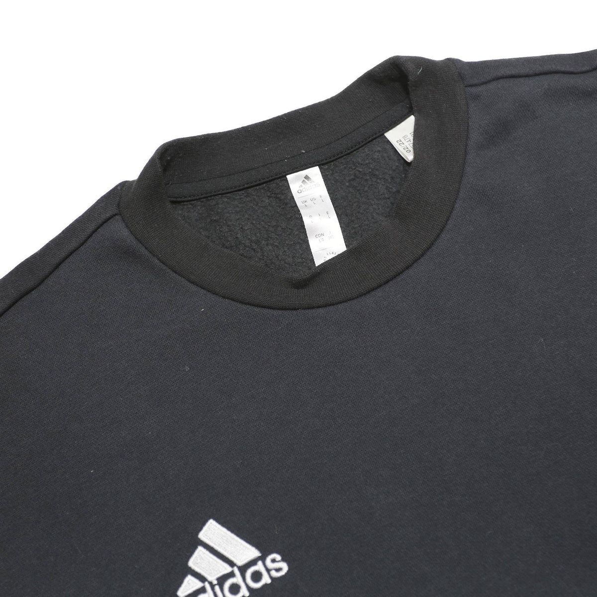 ADIDAS Womens Black Sweatshirt Crew Neck L Cotton Blend Casual Sportswear